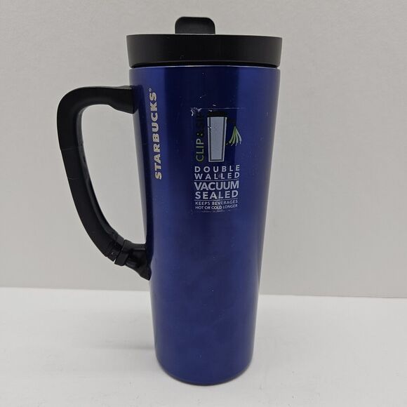 Starbucks Blue Hawaii Vacuum Stainless Steel Tumbler Clip Sip Handle 16OZ - Picture 2 of 8